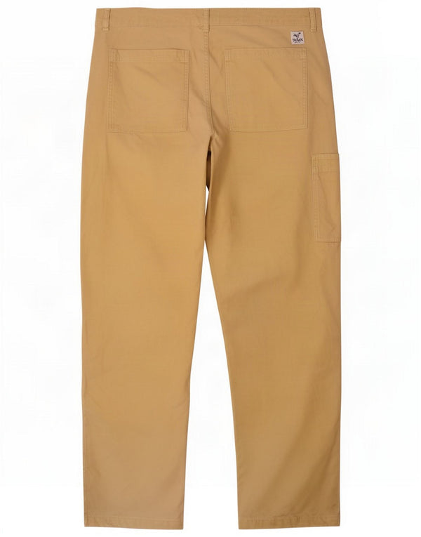 Zara Mens Straight Cargo Calças EU 44 Grande W34 L30 Algodão Amarelo