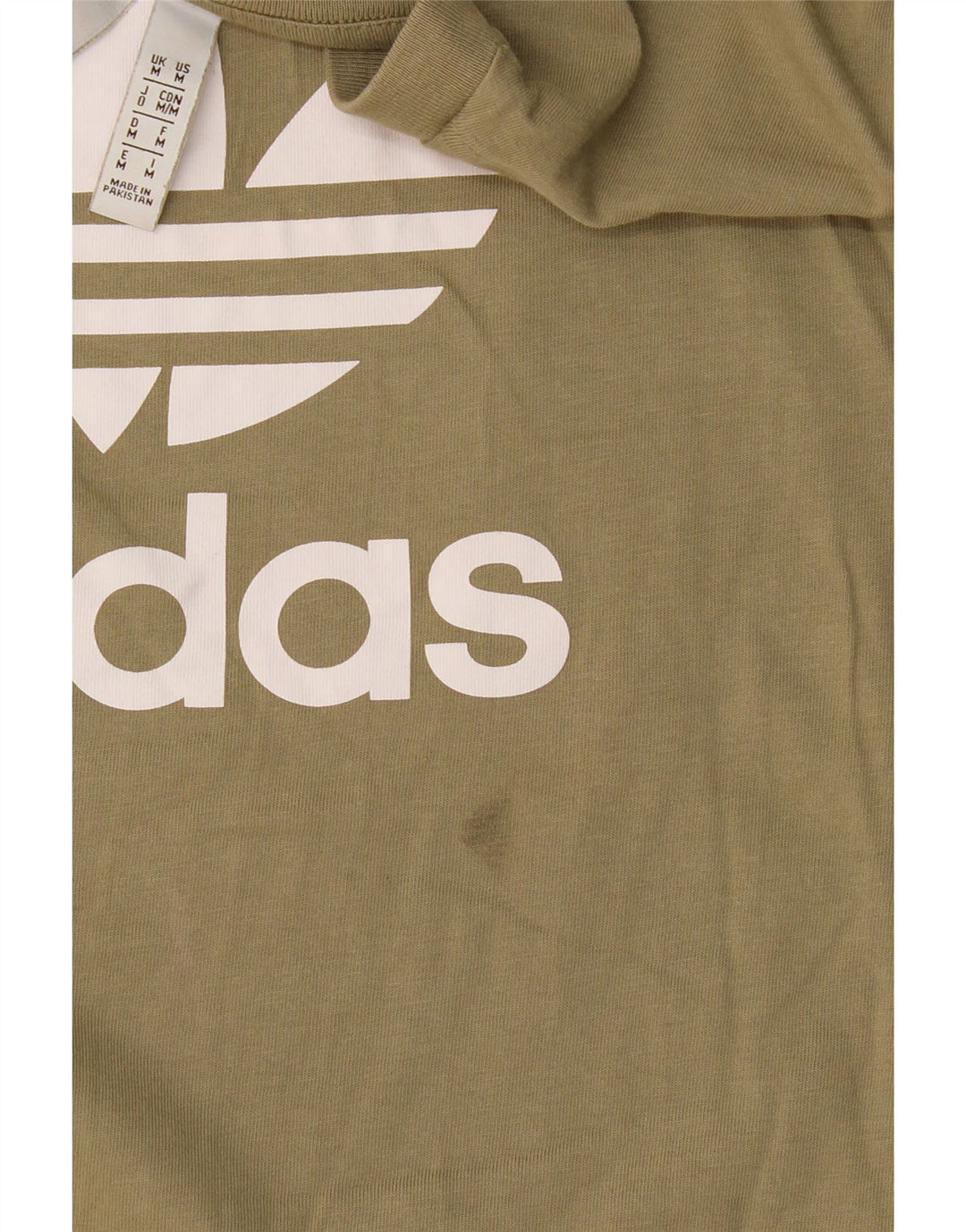 Adidas Mens Graphic T-Shirt Top Médio Algodão Cáqui