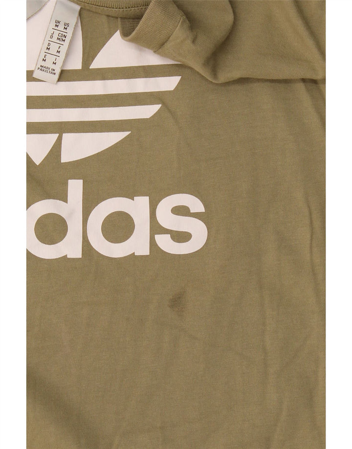 Adidas Mens Graphic T-Shirt Top Médio Algodão Cáqui