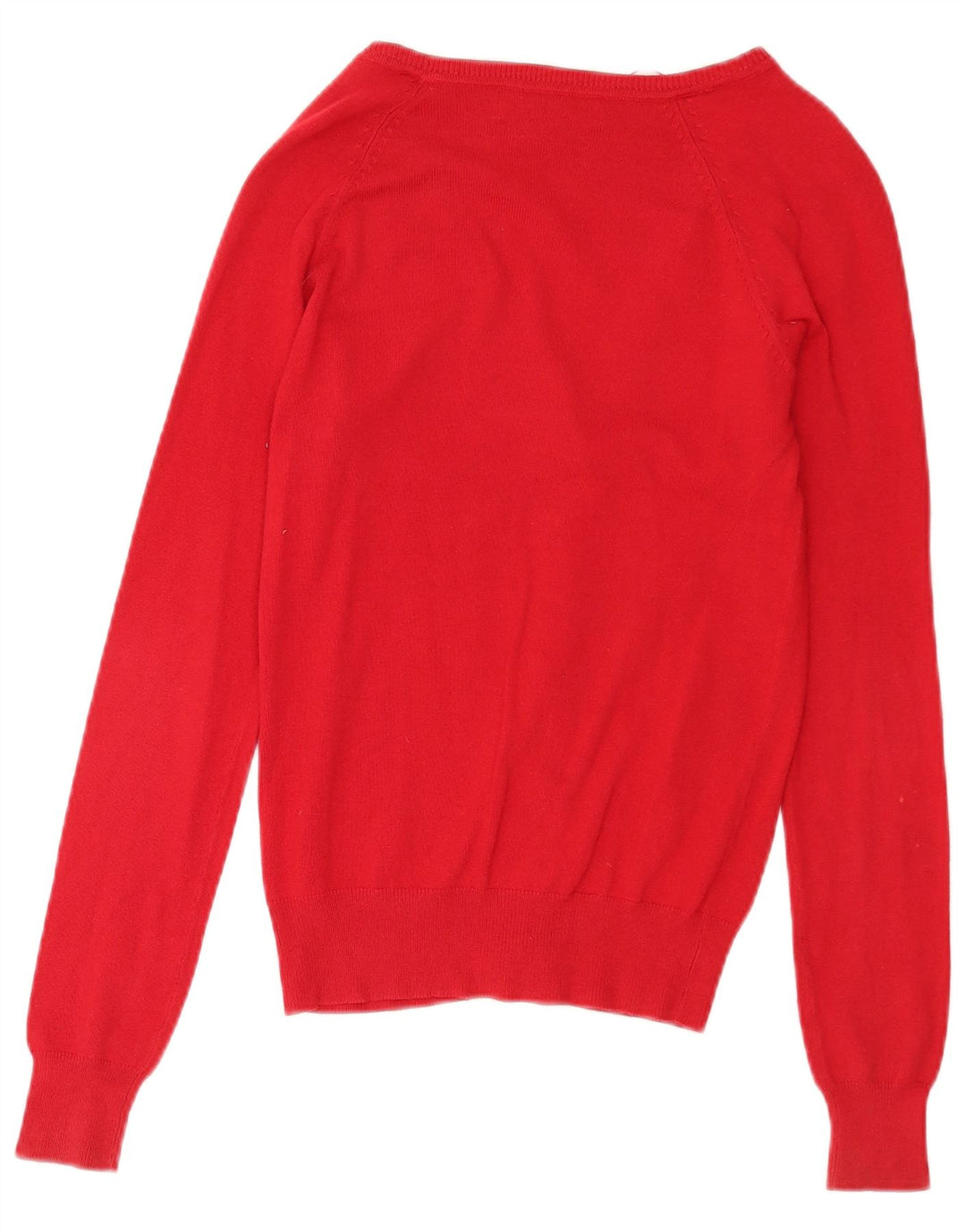 Suéter cardigã feminino Zara Reino Unido 10 pequeno algodão vermelho