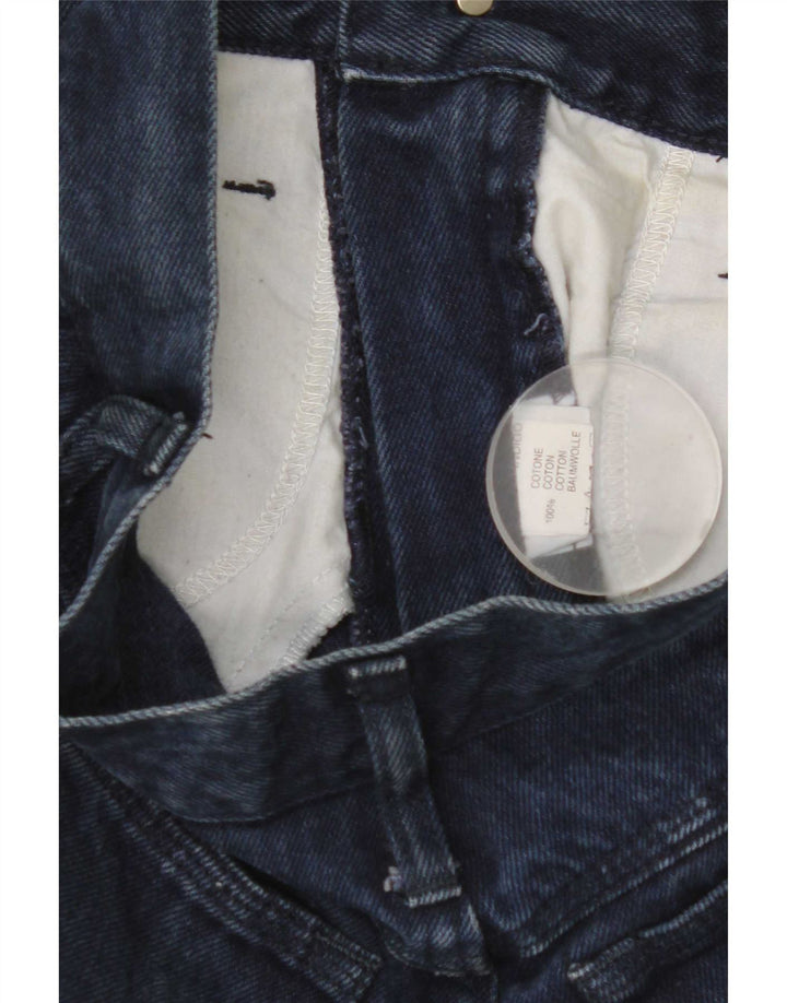 Calça jeans reta feminina Roccobarocco IT 42 médio W28 L25 azul marinho