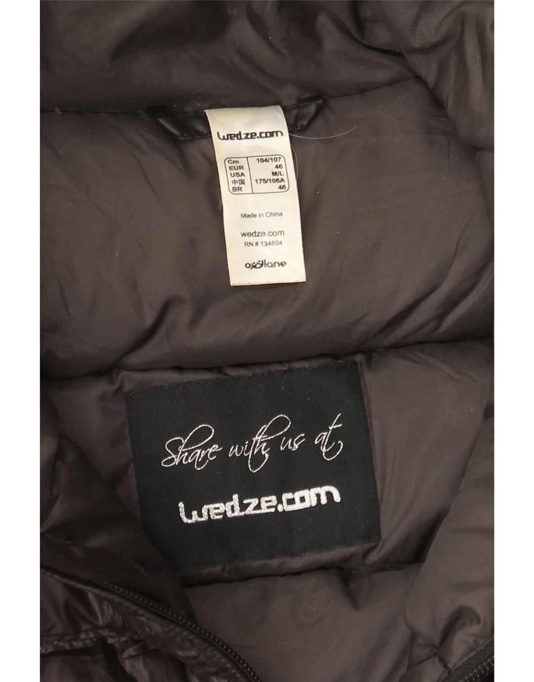 Jaqueta acolchoada feminina Wed Ze EU 46 poliéster preto médio