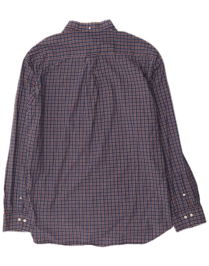 Camisa masculina Gant Regular Fit tamanho 47/48 3XL algodão xadrez azul