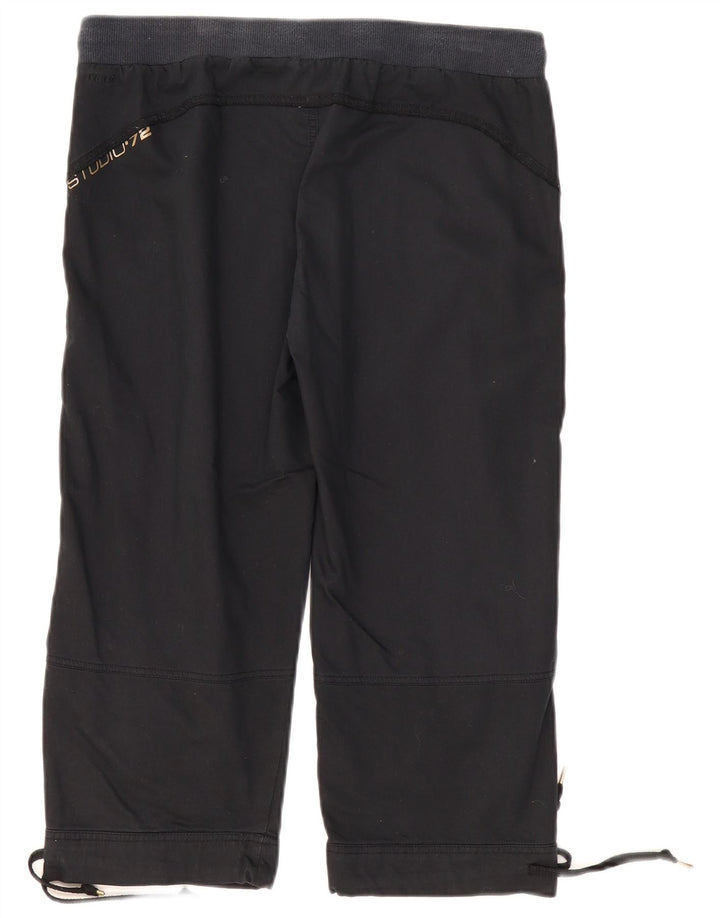 Calça capri feminina Nike UK 12 médio W32 L20 algodão preto