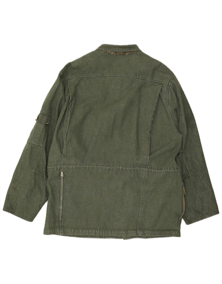 Jaqueta utilitária masculina Rascher EU 56 3XL algodão verde