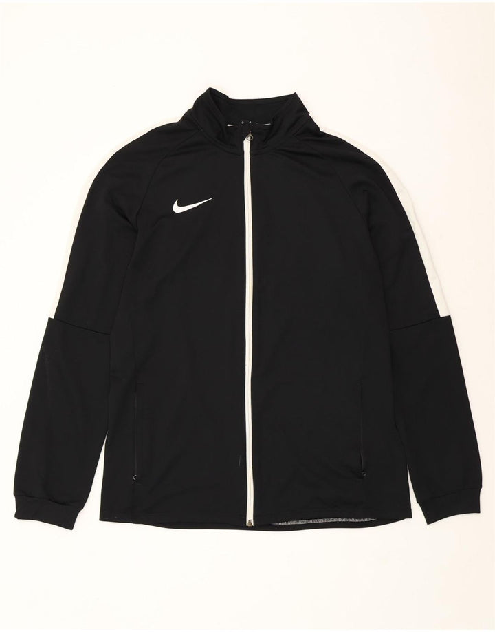 NIKE Masculino Dri Fit Tracksuit Top Jacket XL Preto Colourblock Poliéster