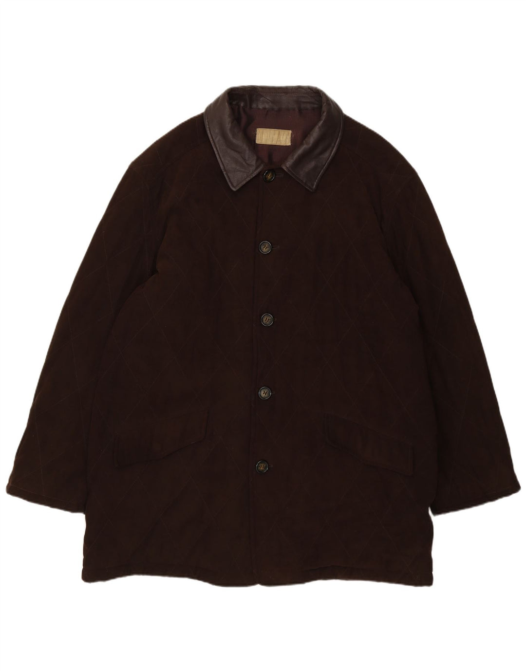 Sobretudo masculino vintage IT 54 2XL poliéster marrom