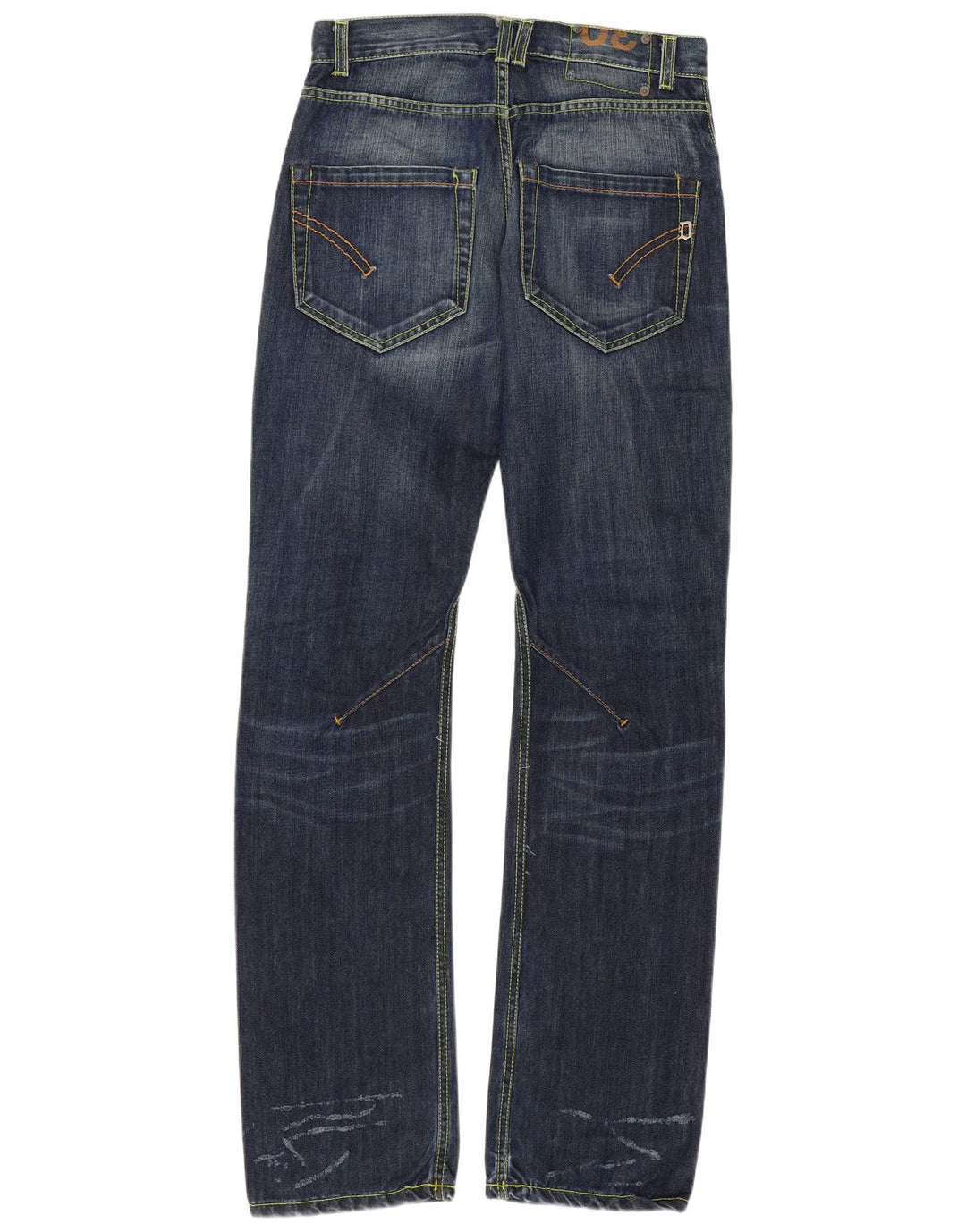 DONDUP Masculino Stan Dart Straight Jeans W30 L33 Azul Marinho Algodão