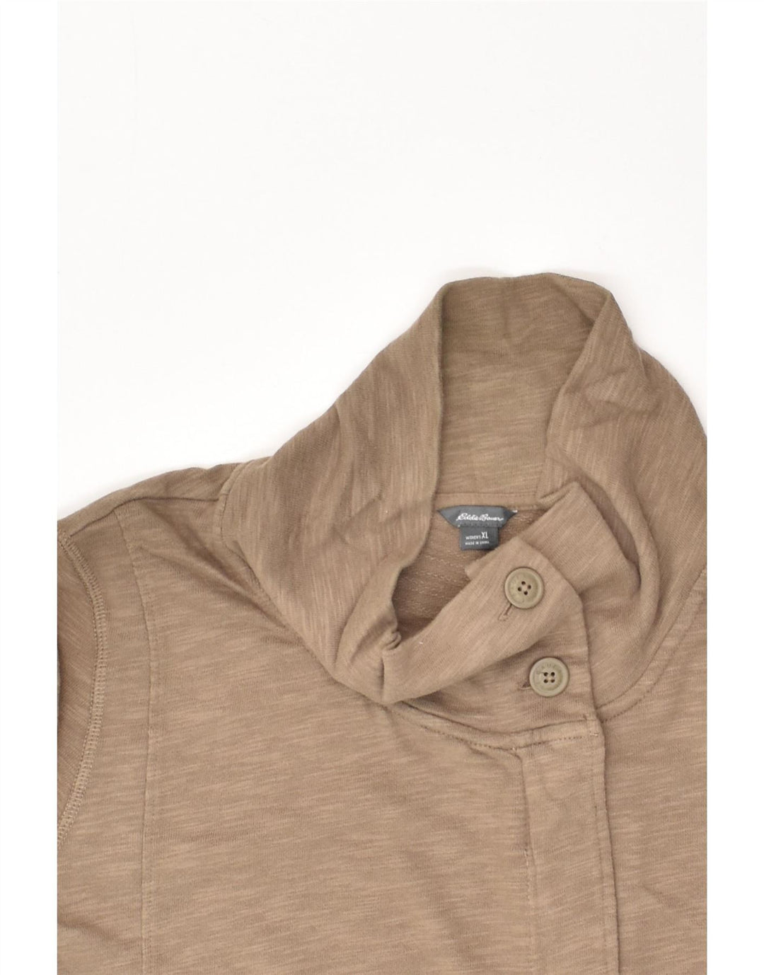 EDDIE BAUER Womens Cardigan Sweater UK 18 XL Grey Cotton | Vintage Eddie Bauer | Thrift | Second-Hand Eddie Bauer | Used Clothing | Messina Hembry 