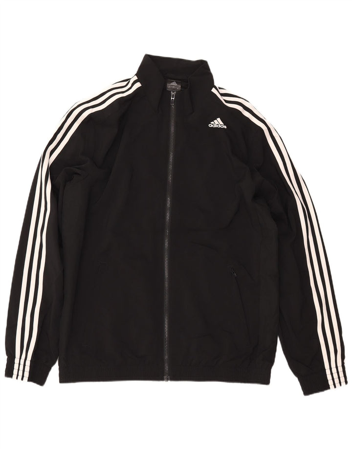 Adidas Mens Climalite Tracksuit Top Jacket UK 42/44 Grande Preto Poliéster