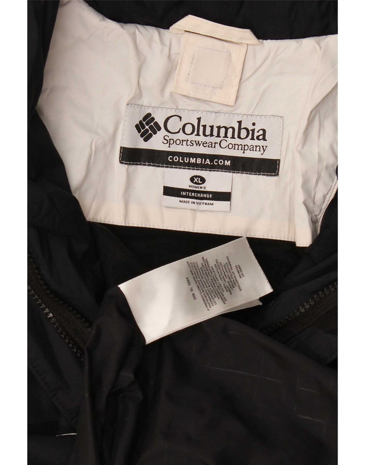 Jaqueta corta-vento Columbia feminina Interchange UK 18 XL preta colorblock