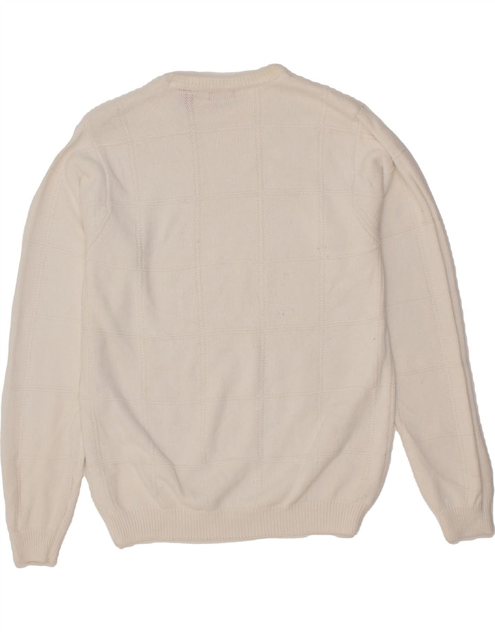 IZOD Mens Crew Neck Jumper Sweater Small White Cotton Vintage Izod and Second-Hand Izod from Messina Hembry 