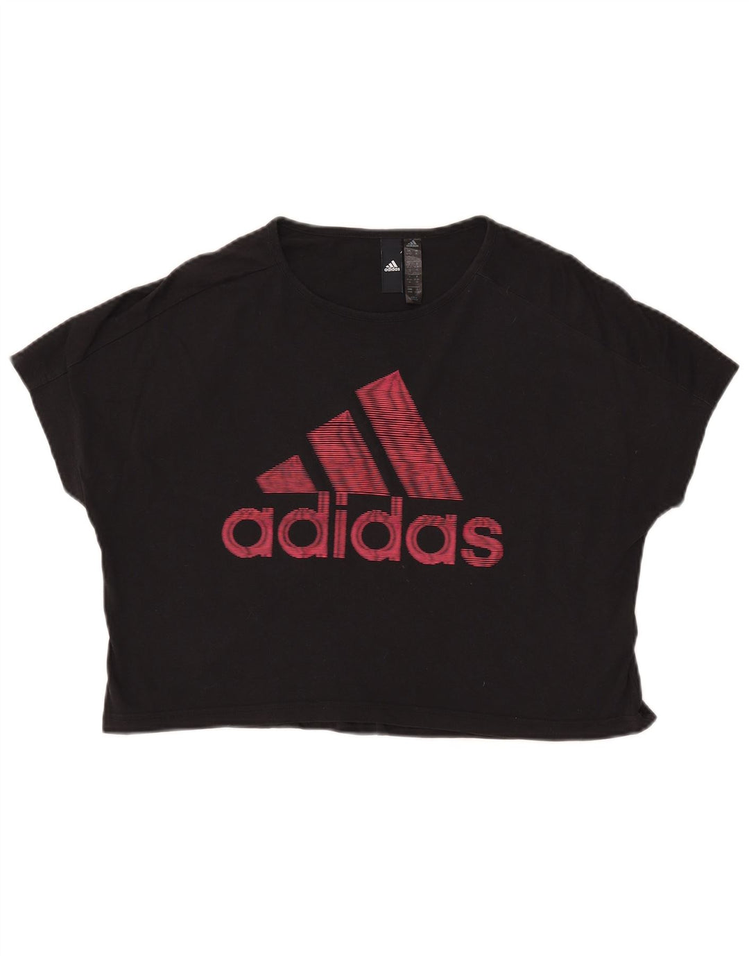 Camiseta feminina Adidas Crop Graphic Top UK 12/14 Médio Algodão Preto