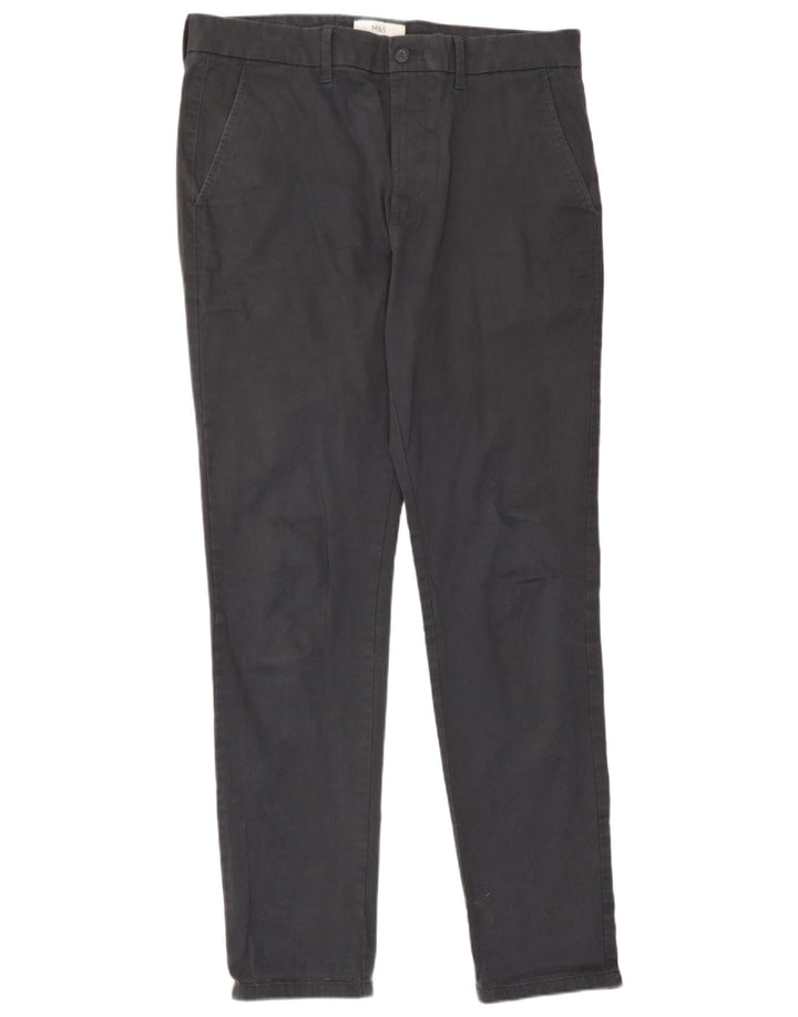 Calça Chino Masculina Slim Marks & Spencer W34 L33 Algodão Cinza
