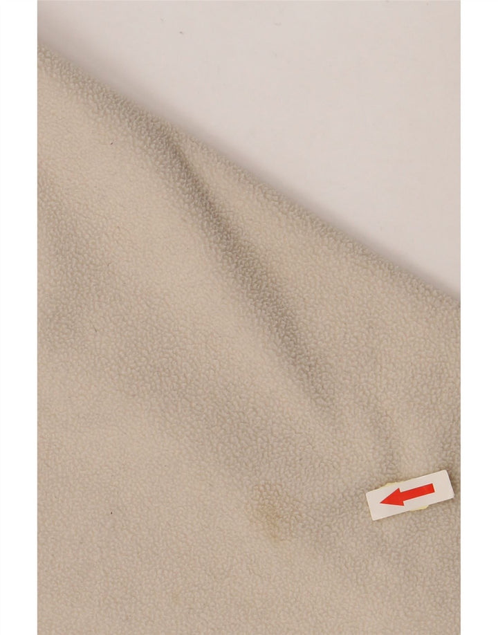 KAPPA Masculino Zip Neck Fleece Jumper Grande Poliéster Branco