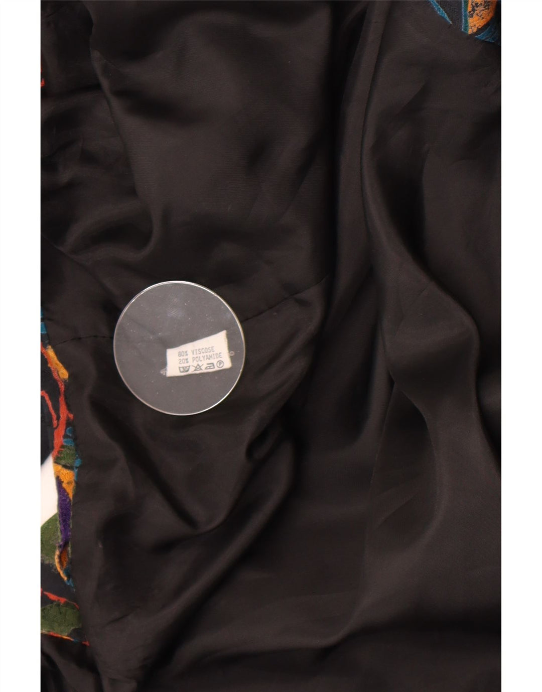 Jaqueta Bolero Feminina Vintage Padrão Abstrato Reino Unido 14 Médio Multicolorido