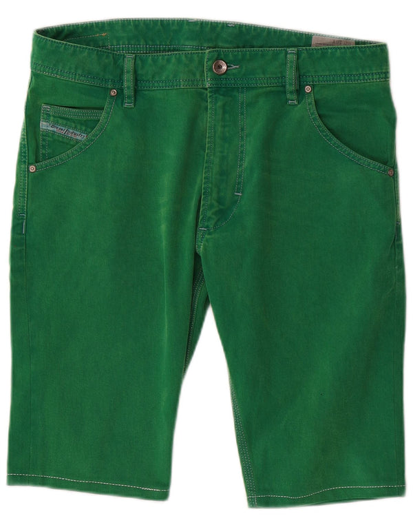 Shorts jeans DIESEL meninos 15-16 anos W32 algodão verde