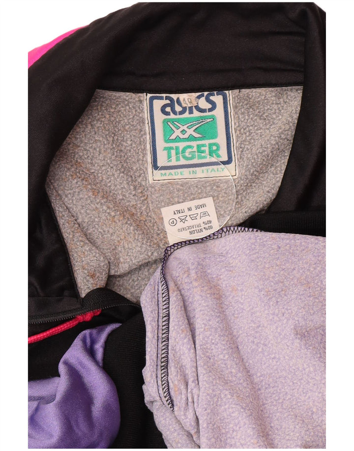 Pulôver feminino Asics Top IT 48 pequeno preto colorblock anos 90
