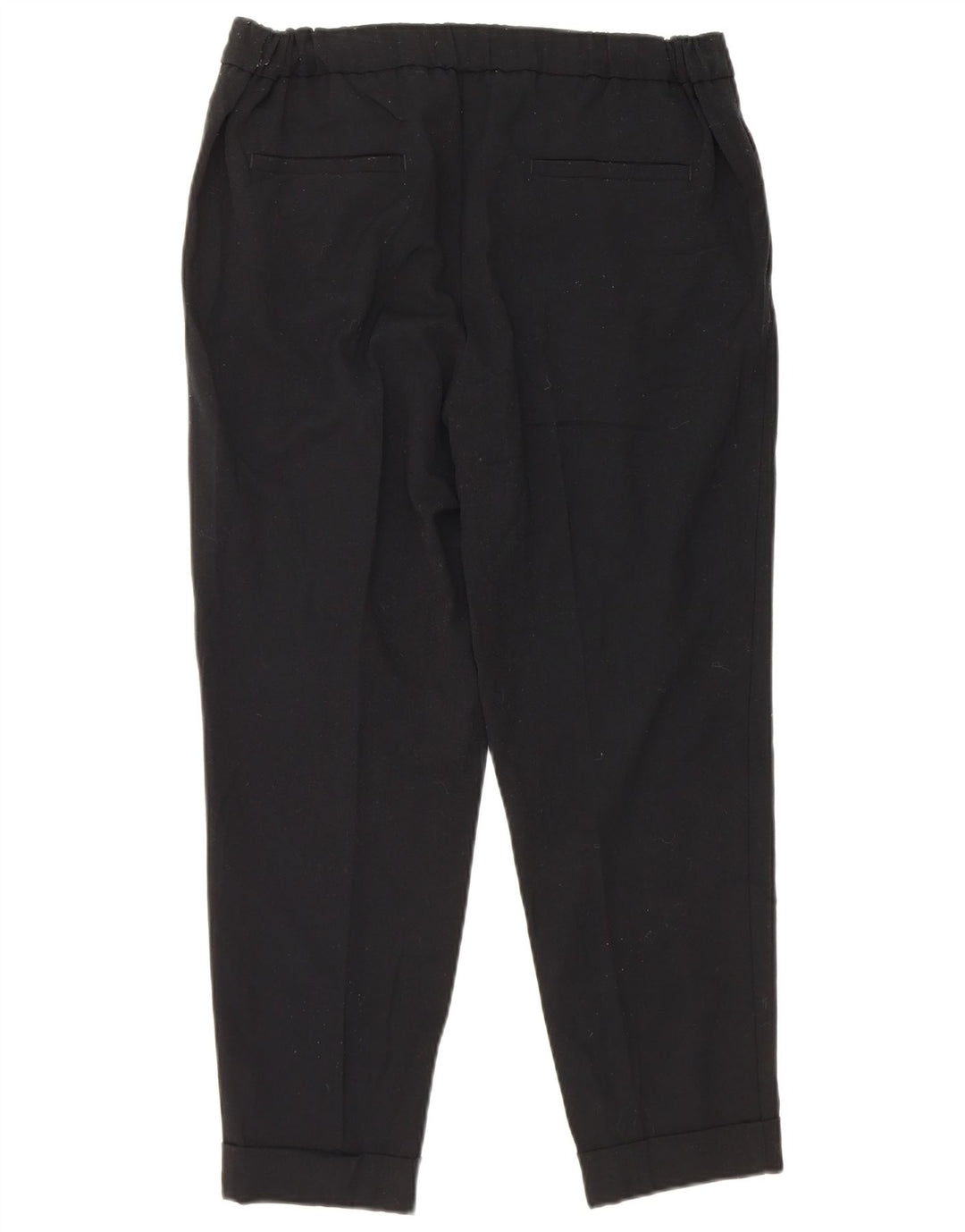 Calça feminina Marks & Spencer Slim Cropped UK 12 Médio W30 L25 Preta