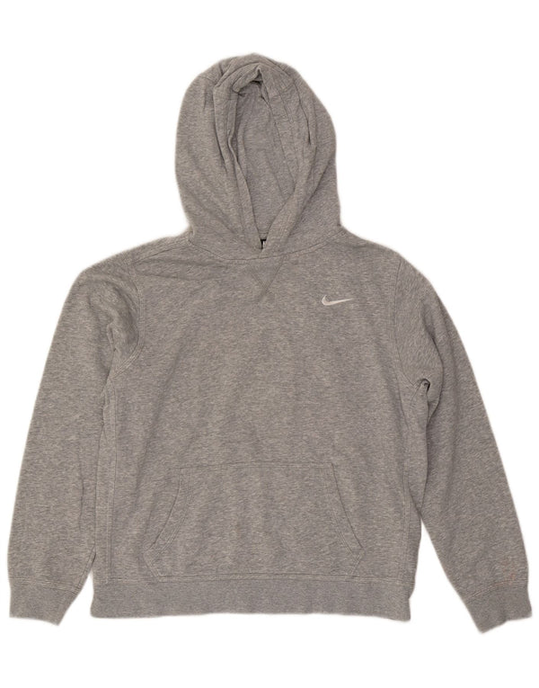 Jumper com capuz Nike Boys 13-14 anos XL cinza algodão