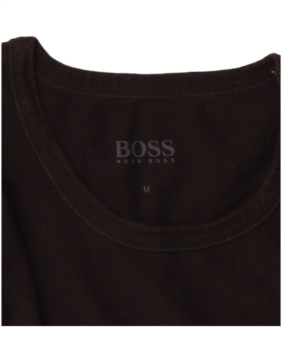 Camiseta masculina Hugo Boss Top médio algodão preto