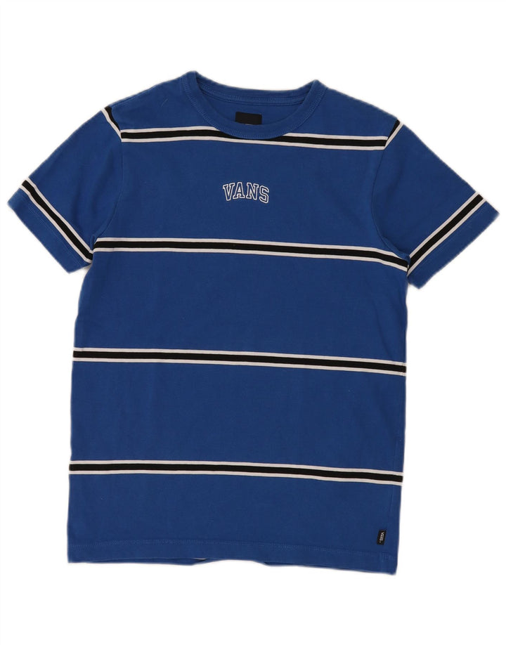 Camiseta masculina VANS Top XS algodão listrado azul