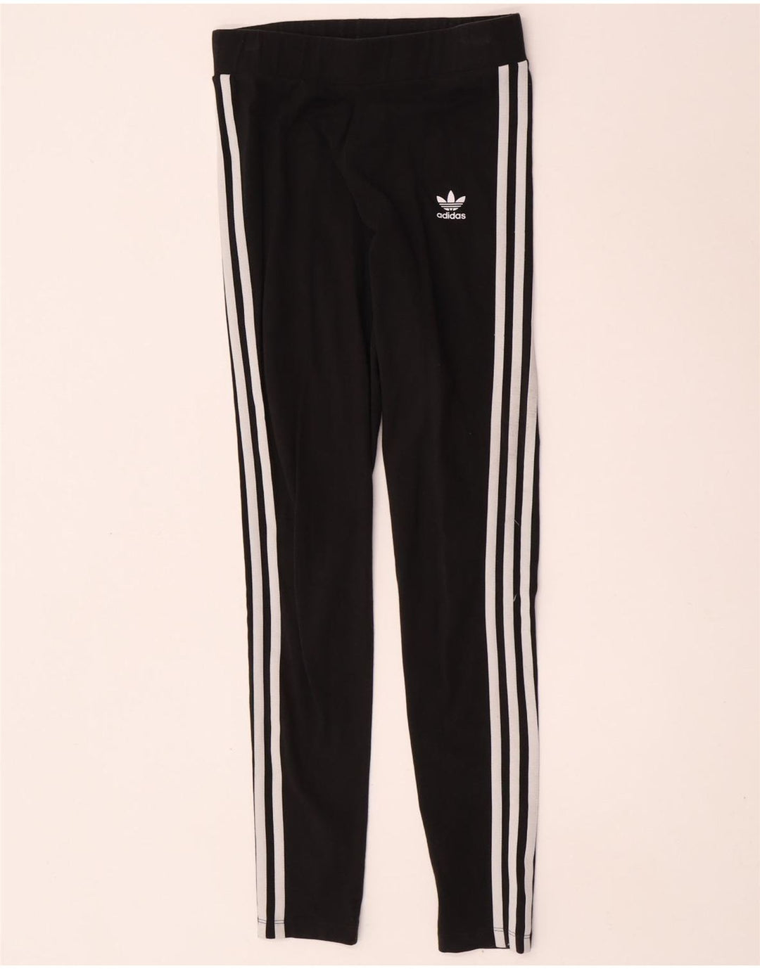 Leggings Adidas Femininas UK 10 Pequenas Algodão Preto