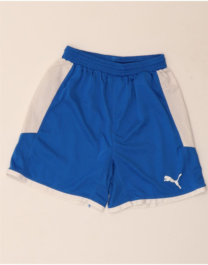 PUMA Mens Sport Shorts Pequeno Azul Colourblock Poliéster