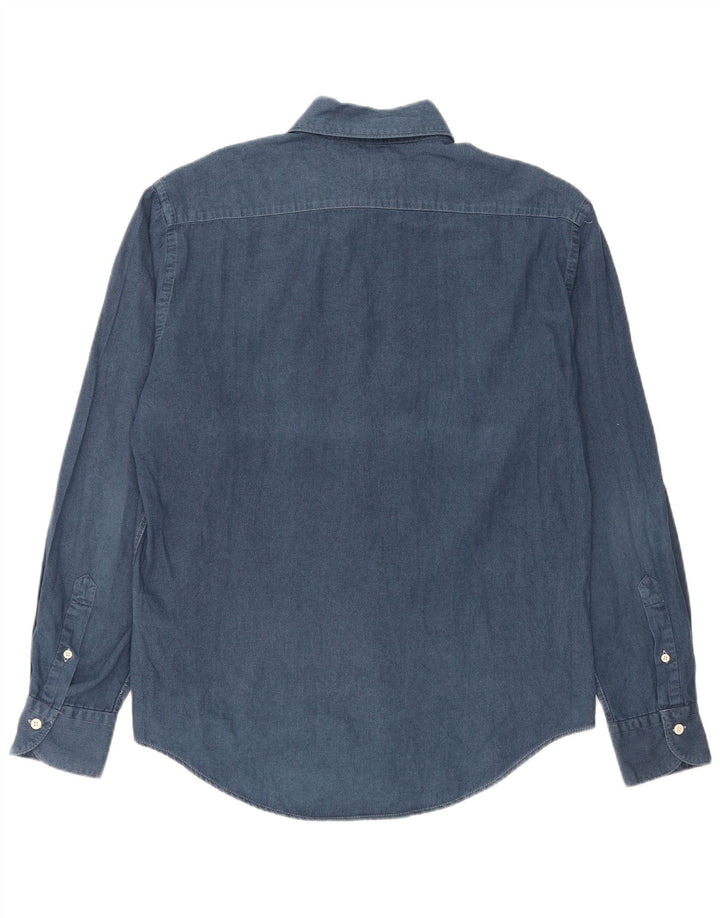 Camisa masculina BOOGIE Milano grande algodão manchado azul marinho