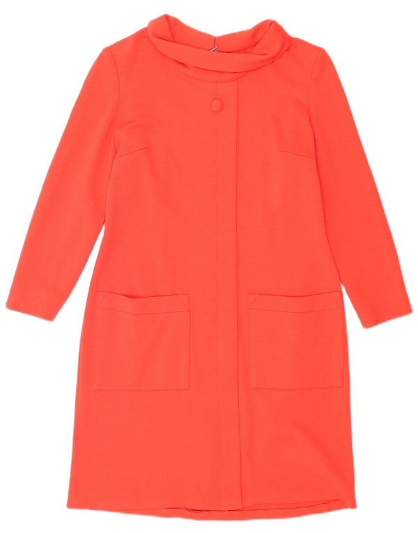 Vestido feminino Gulp manga 3/4 com bainha UK 12 vermelho médio