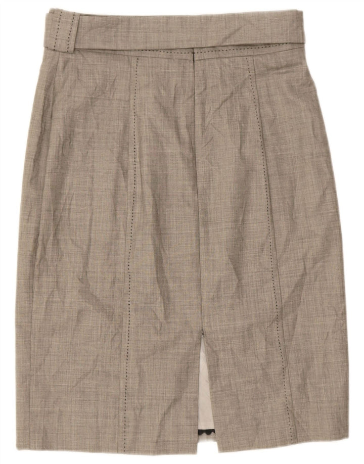 Saia lápis feminina Coast UK 14 grande W32 lã cinza