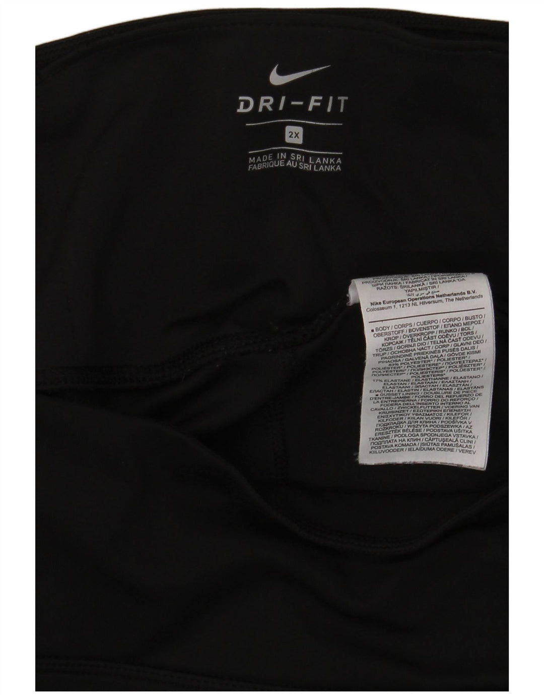 Leggings Nike Dri Fit Feminino UK 20 2XL Preto Poliéster