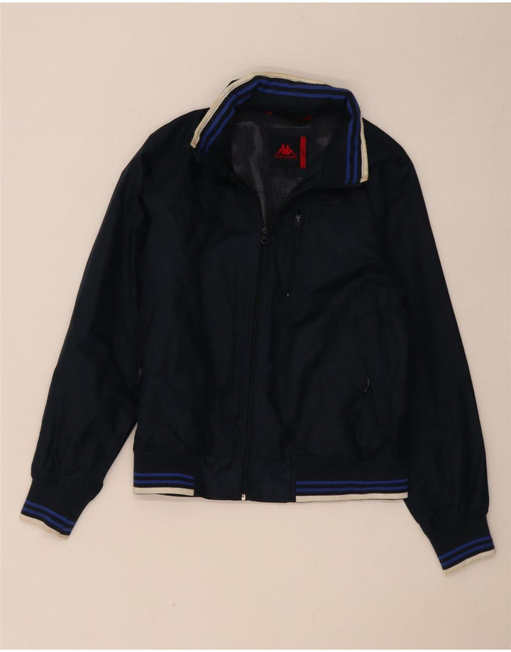 Jaqueta bomber oversized feminina KAPPA UK 10 pequena azul marinho poliéster