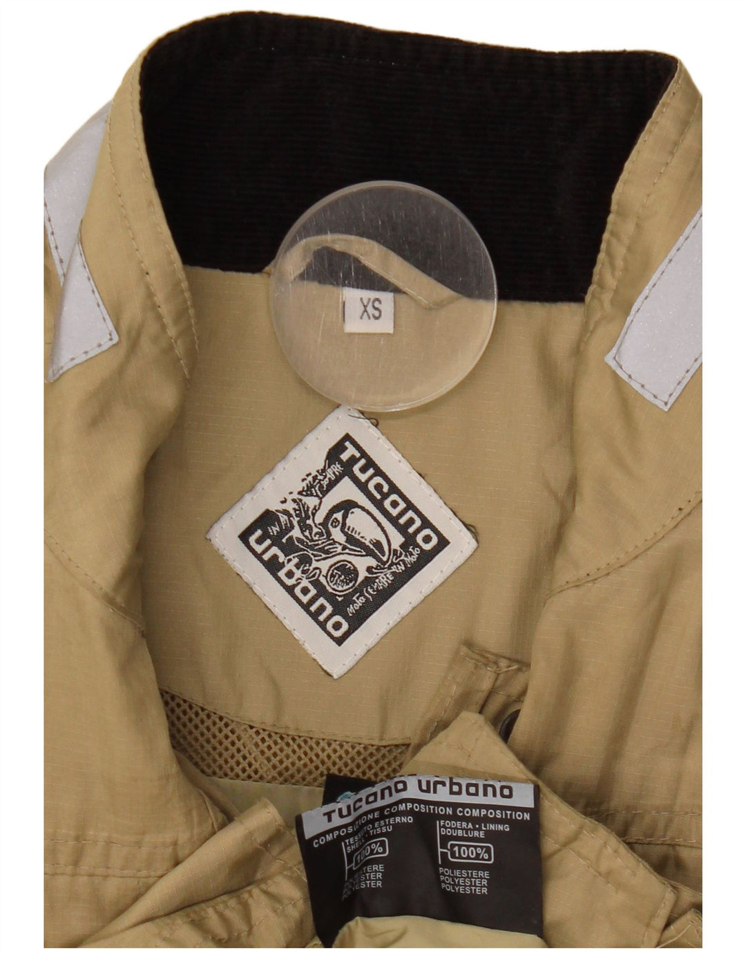 Jaqueta utilitária oversized feminina Tucano Urbano UK 6 XS poliéster bege