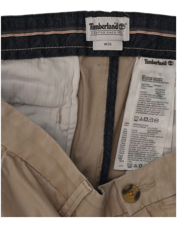 TIMBERLAND Mens Chino Shorts W35 Grande Algodão Bege
