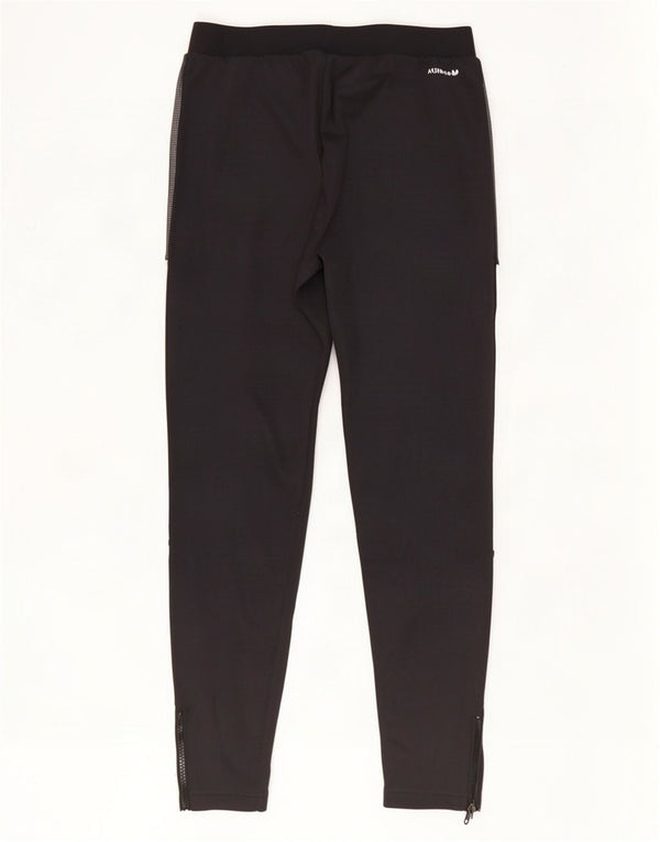 Calça de treino masculina Adidas Primegreen pequena preta colorblock poliéster