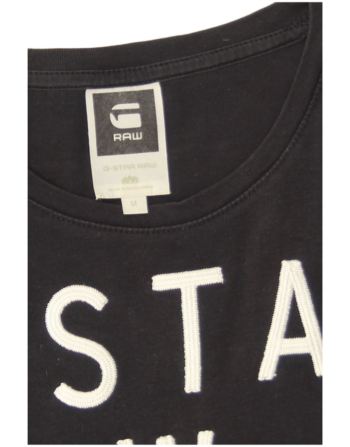 Camiseta feminina G-Star com estampa gráfica UK 12 médio azul marinho