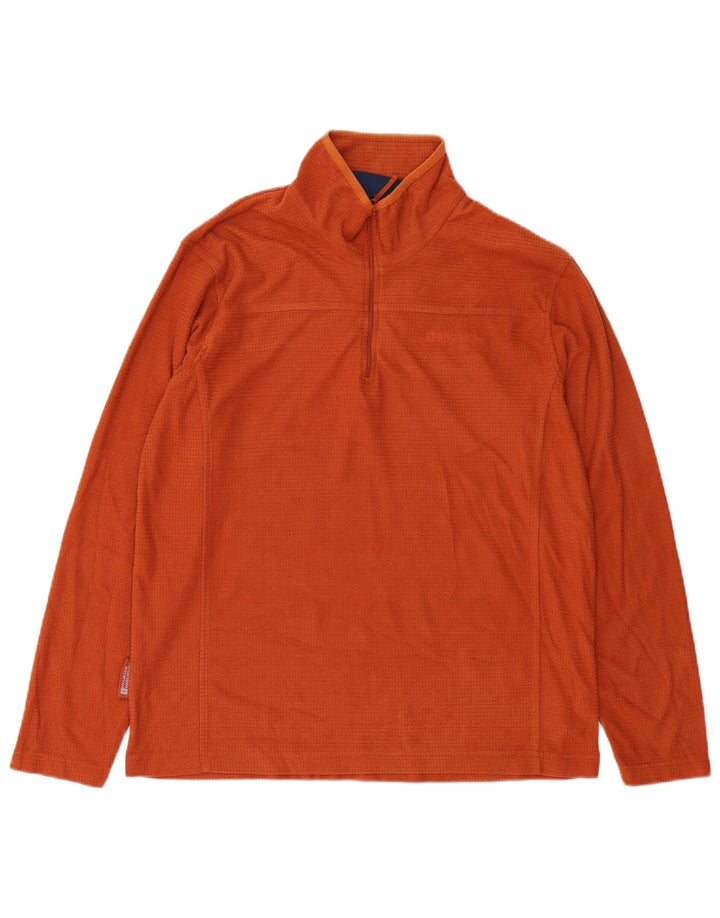 Moletom masculino MOUNTAIN WAREHOUSE com zíper e gola em poliéster laranja médio