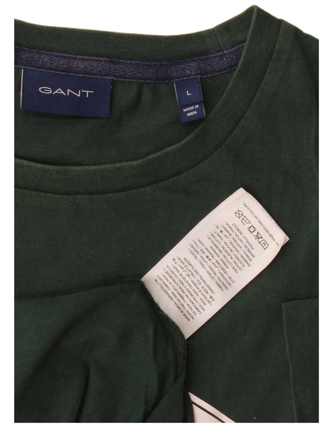 Gant Camiseta masculina gráfica Top grande algodão verde
