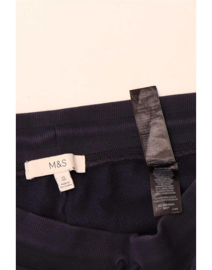 Calça de treino feminina Marks & Spencer UK 12 azul marinho médio