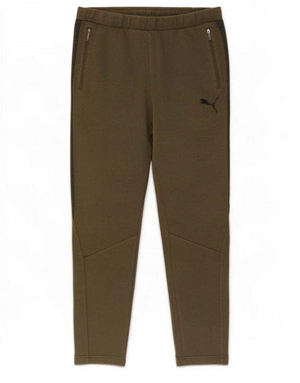Calça de treino masculina Puma grande algodão cáqui