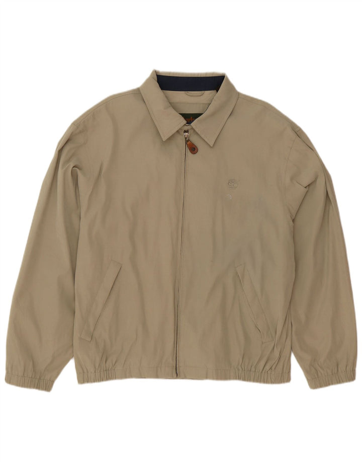 Jaqueta bomber masculina Timberland UK 38 poliéster bege médio