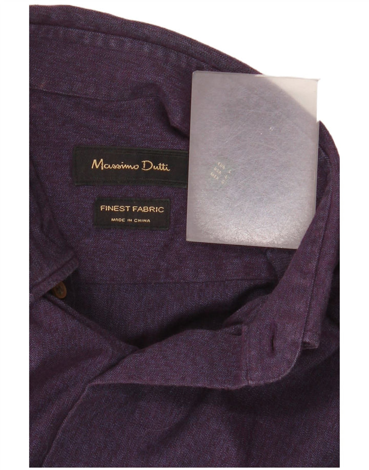 Camisa masculina MASSIMO DUTTI grande roxa