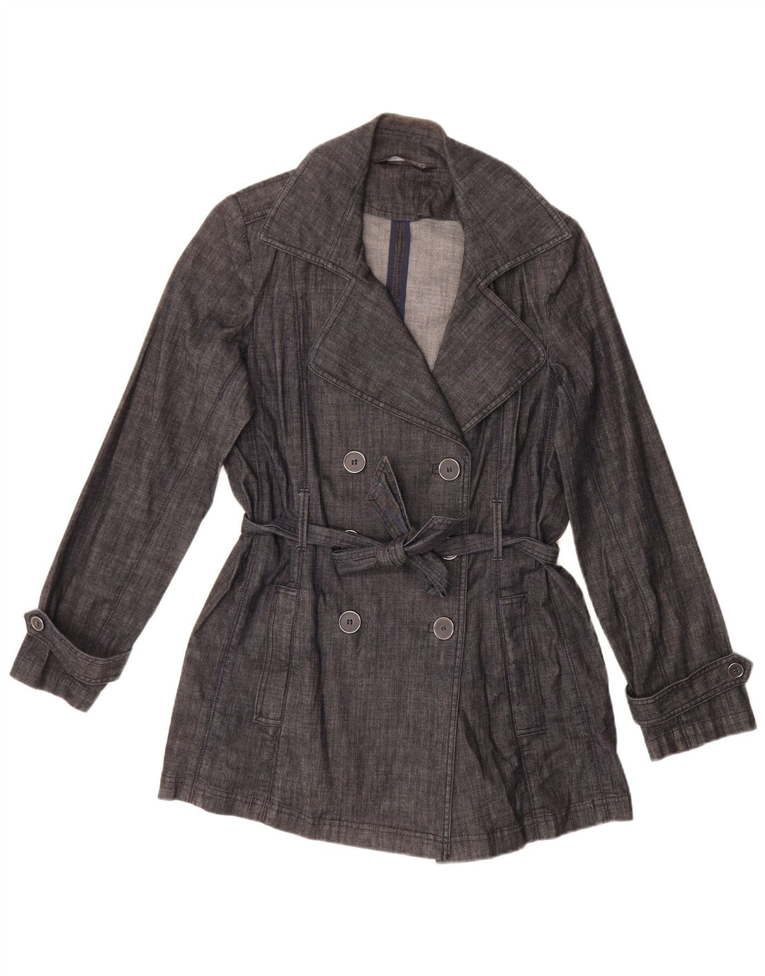 Casaco impermeável Marks & Spencer feminino Autograph Reino Unido 12 médio azul marinho