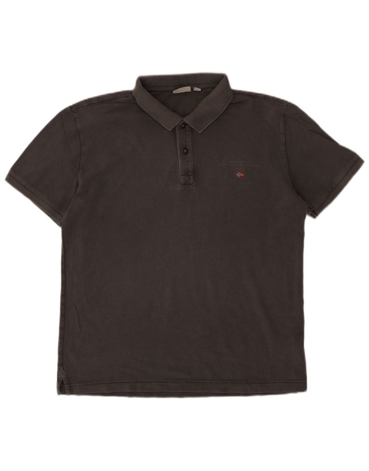 Camisa polo masculina NAPAPIJRI XL algodão cinza