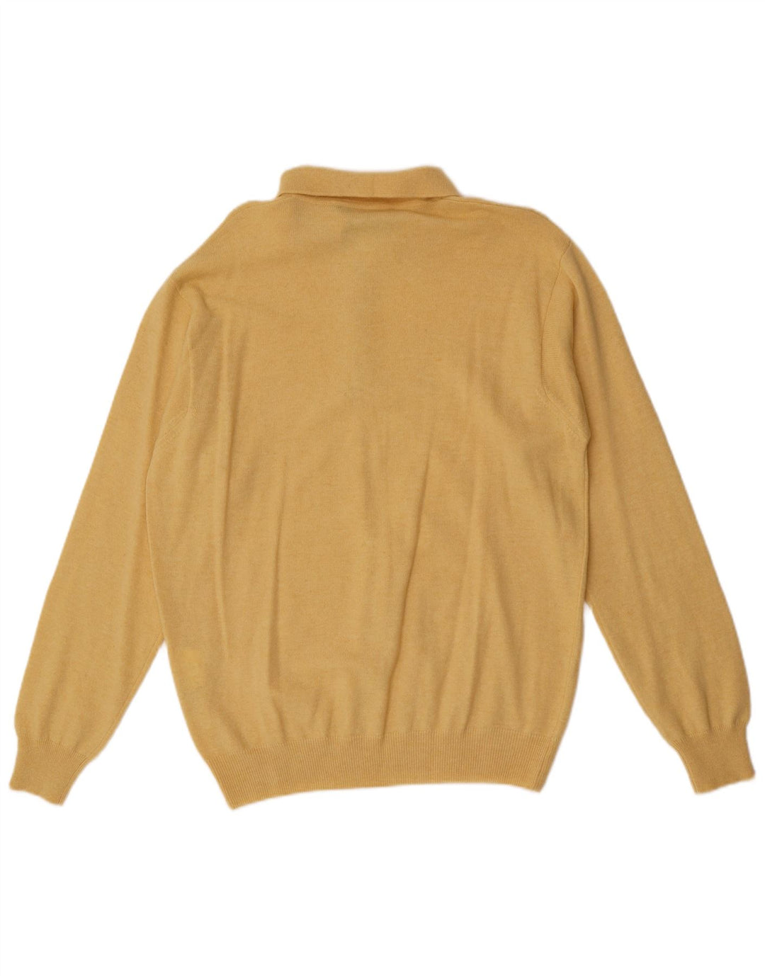 Suéter masculino Valentino com gola polo e amarelo médio