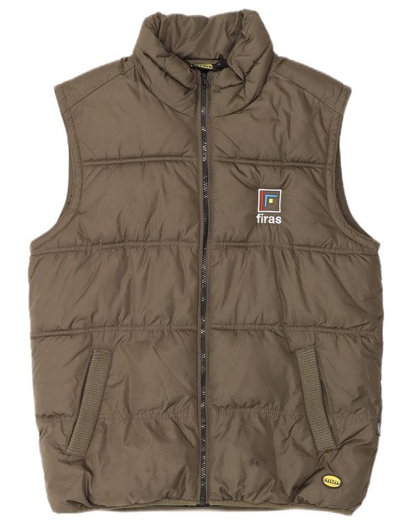 DIADORA Mens Padded Gilet UK 40 Large Brown Polyester