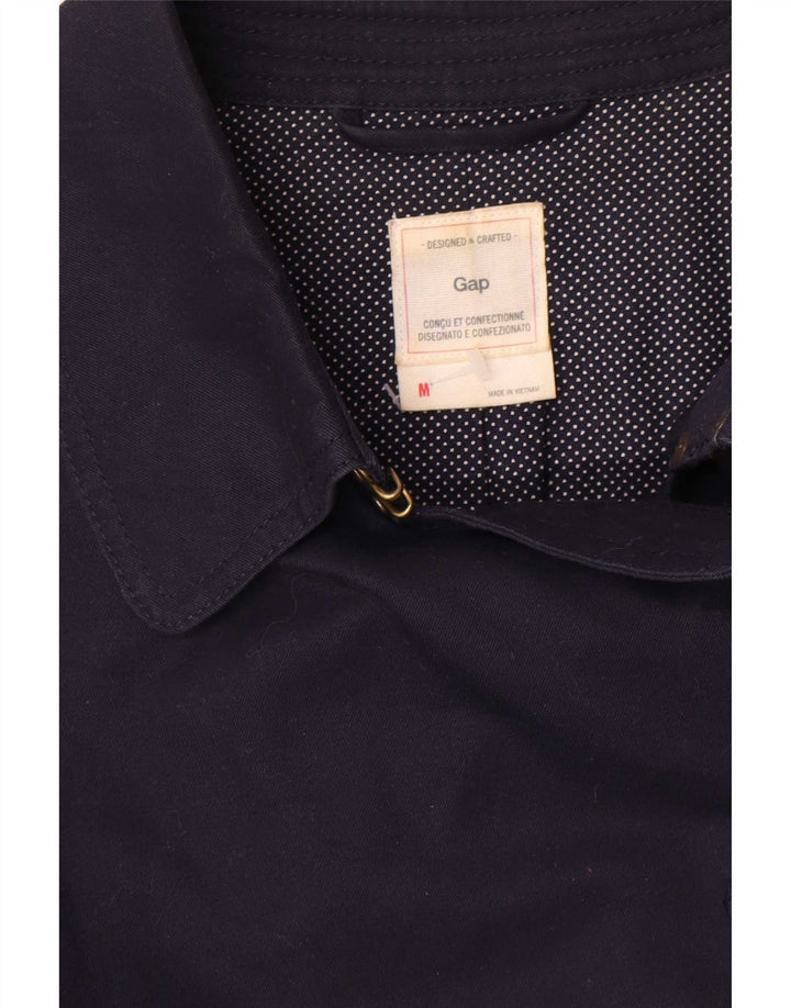 Gap Womens Trench Coat UK 14 Médio Azul Marinho