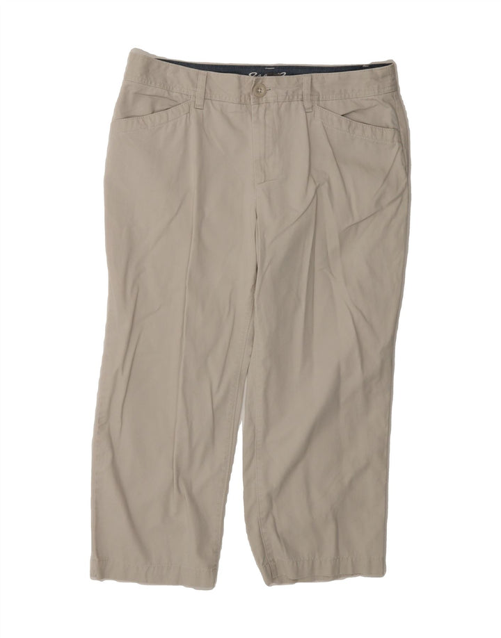 EDDIE BAUER Womens Straight Capri Trousers US 12 Large W32 L22 Off White Vintage Eddie Bauer and Second-Hand Eddie Bauer from Messina Hembry 