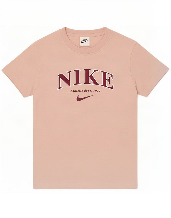 Nike Girls Graphic T-Shirt Top 8-9 Years Small Pink Cotton